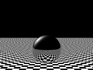 Sphere on checker